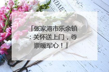 张家港市乐余镇：关怀送上门，尊崇暖军心！