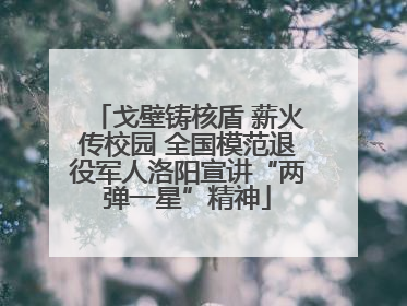 戈壁铸核盾 薪火传校园 全国模范退役军人洛阳宣讲“两弹一星”精神