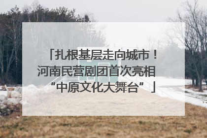 扎根基层走向城市！河南民营剧团首次亮相“中原文化大舞台”
