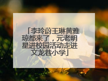 李玲蔚王琳黄雅琼都来了，元老明星进校园活动走进文龙巷小学