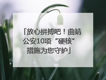 放心拼搏吧！曲靖公安10项“硬核”措施为您守护