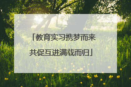 教育实习携梦而来 共促互进满载而归
