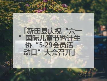 新田县庆祝“六一”国际儿童节暨计生协“5·29会员活动日”大会召开