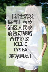 新世界发展与上海黄浦区人民政府签订战略合作协议 K11 ELYSEA璀璨启幕