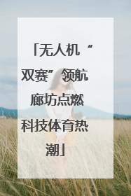 无人机“双赛”领航 廊坊点燃科技体育热潮