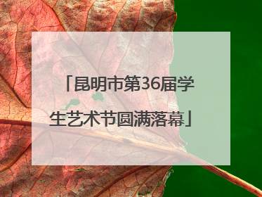 昆明市第36届学生艺术节圆满落幕