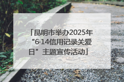 昆明市举办2025年“6·14信用记录关爱日”主题宣传活动