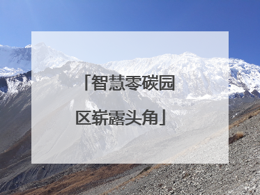 智慧零碳园区崭露头角