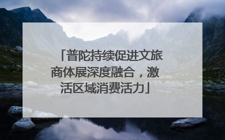 普陀持续促进文旅商体展深度融合，激活区域消费活力