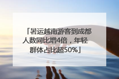 暑运越南游客到成都人数同比增4倍，年轻群体占比超50%