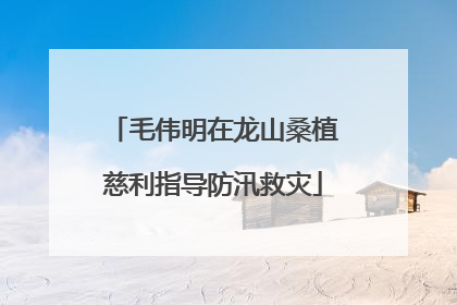 毛伟明在龙山桑植慈利指导防汛救灾
