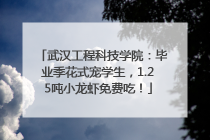 武汉工程科技学院：毕业季花式宠学生，1.25吨小龙虾免费吃！