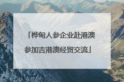 桦甸人参企业赴港澳参加吉港澳经贸交流