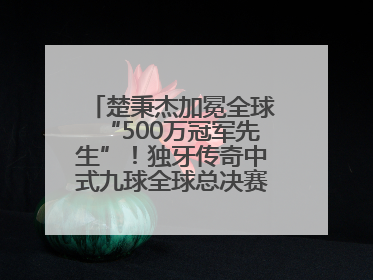 楚秉杰加冕全球“500万冠军先生”！独牙传奇中式九球全球总决赛璀璨落幕