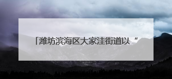 潍坊滨海区大家洼街道以“红色物业”赋能民生服务