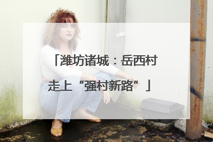 潍坊诸城：岳西村走上“强村新路”