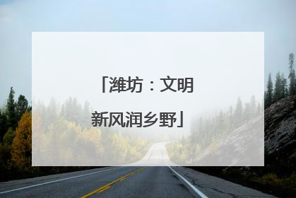 潍坊：文明新风润乡野