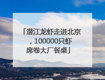 潜江龙虾走进北京，100000只虾席卷大厂餐桌