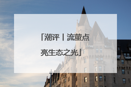 潮评丨流萤点亮生态之光