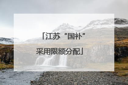 江苏“国补”采用限额分配