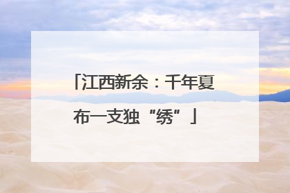 江西新余：千年夏布一支独“绣”