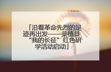 沿着革命先烈的足迹再出发——桑植县“我的长征”红色研学活动启动