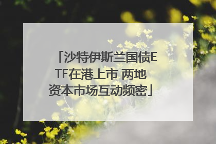 沙特伊斯兰国债ETF在港上市 两地资本市场互动频密