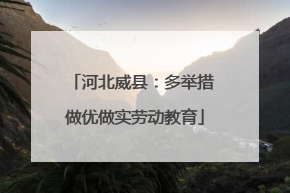河北威县：多举措做优做实劳动教育