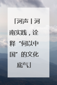 河声丨河南实践，诠释“何以中国”的文化底气