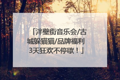 泮壁街音乐会/古城躲猫猫/品牌福利3天狂欢不停歇！