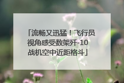 流畅又迅猛！飞行员视角感受数架歼-10战机空中近距格斗
