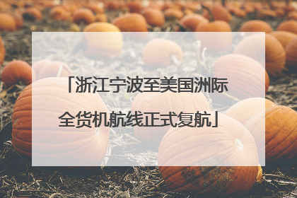 浙江宁波至美国洲际全货机航线正式复航