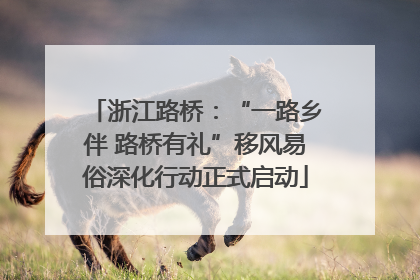 浙江路桥：“一路乡伴 路桥有礼”移风易俗深化行动正式启动
