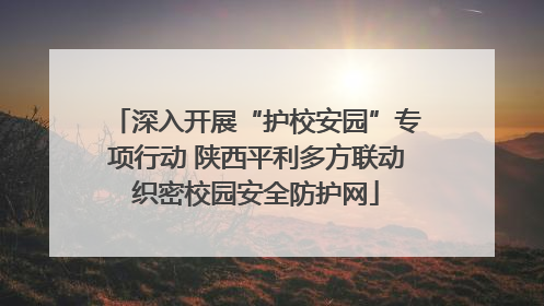 深入开展“护校安园”专项行动 陕西平利多方联动织密校园安全防护网