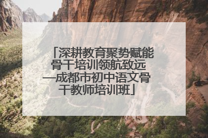 深耕教育聚势赋能 骨干培训领航致远—成都市初中语文骨干教师培训班