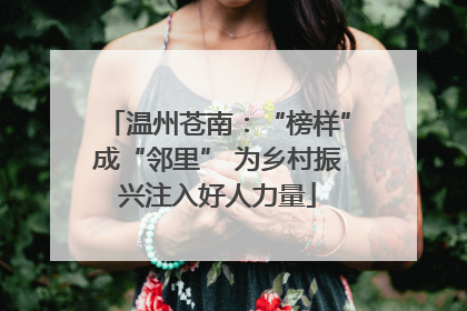 温州苍南：“榜样”成“邻里” 为乡村振兴注入好人力量
