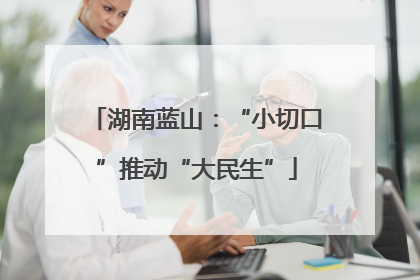 湖南蓝山：“小切口”推动“大民生”