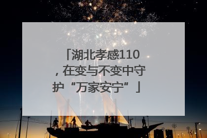 湖北孝感110，在变与不变中守护“万家安宁”