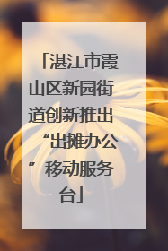 湛江市霞山区新园街道创新推出“出摊办公”移动服务台