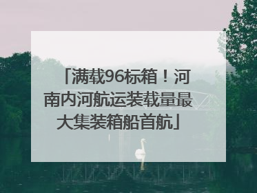 满载96标箱！河南内河航运装载量最大集装箱船首航