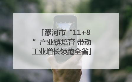 漯河市“11+8”产业链培育 带动工业增长领跑全省