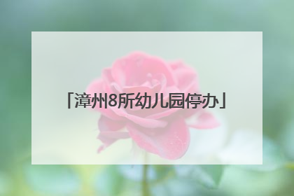 漳州8所幼儿园停办