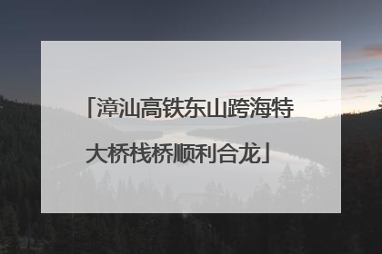 漳汕高铁东山跨海特大桥栈桥顺利合龙