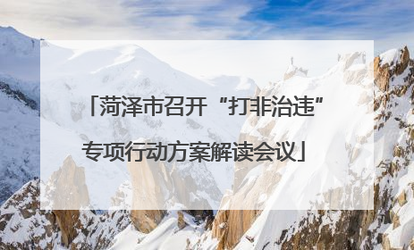 菏泽市召开“打非治违”专项行动方案解读会议