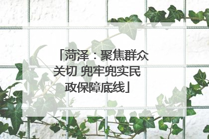 菏泽：聚焦群众关切 兜牢兜实民政保障底线