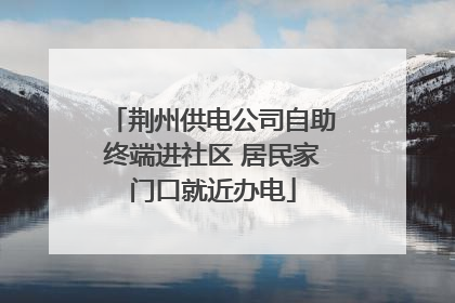 荆州供电公司自助终端进社区 居民家门口就近办电
