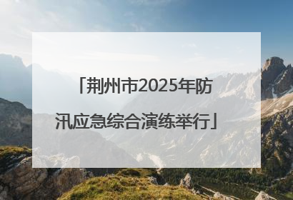 荆州市2025年防汛应急综合演练举行