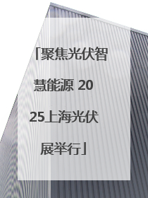 聚焦光伏智慧能源 2025上海光伏展举行