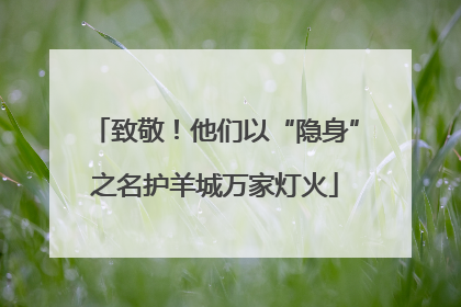 致敬！他们以“隐身”之名护羊城万家灯火