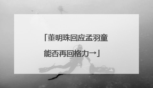 董明珠回应孟羽童能否再回格力→